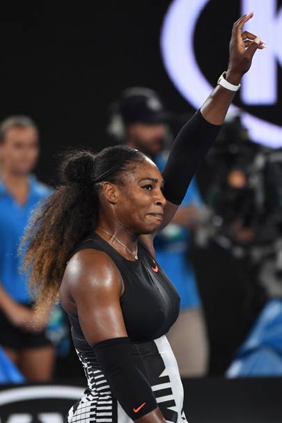 La commozione di Serena dopo la vittoria (Afp)